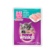 Whiskas Junior Tuna Wet Kitten Food Pouch, 2-12 Months, 80g