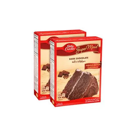 Betty Crocker Supermoist Dark Choco 510g x 2 Packs '@ Special Discount