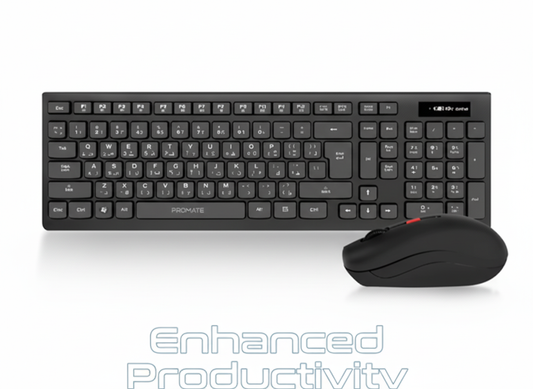 Promate Procombo-12 Wireless Keyboard and Mouse