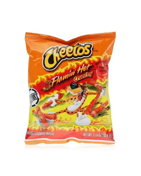 Cheetos Flamin Hot Crunchy Cheese Snacks, 226.8g