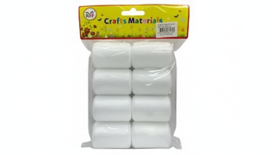 Craft Foam Cylinder Shape for Craft Works, Pack Of 8 Pieces