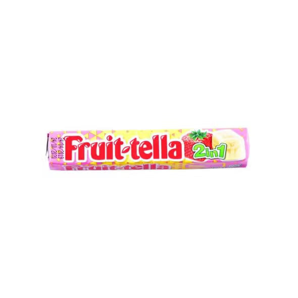 Fruittella 2 in 1 Strawberry Banana Flavour Chewy Candy