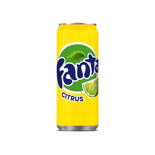 Fanta Citrus Carbonated Soft Drink Can, 330ml