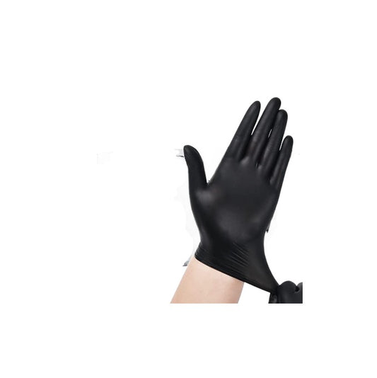 Vinyl Disposable Gloves Black Medium 100's. By Weight