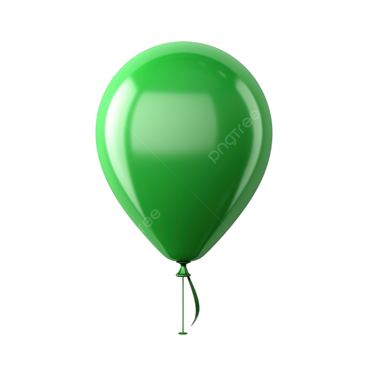 بالون هيليوم أخضر مفرد