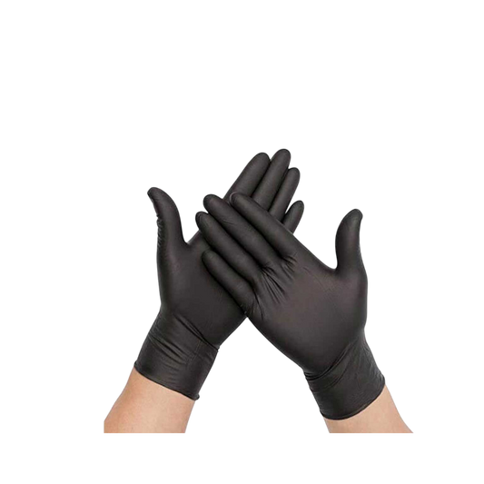 Vinyl Disposable Black Large Gloves 100's By Weight