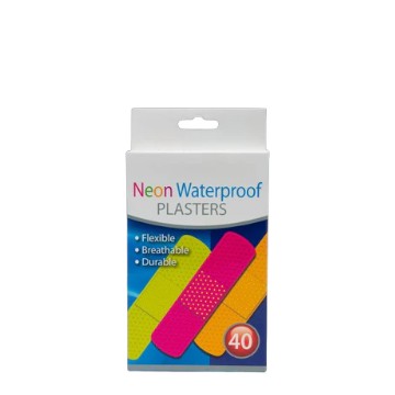 Neon Waterproof Plaster, 40 Pieces