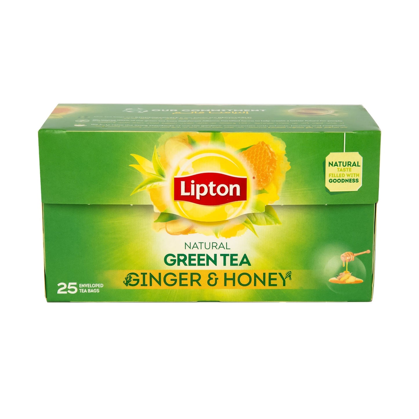 Lipton Ginger & Honey Green Tea, 25 Count