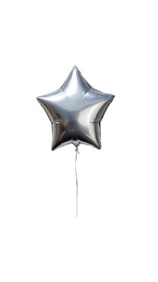 18 Inch Star Shape Foil Balloon - Silver
