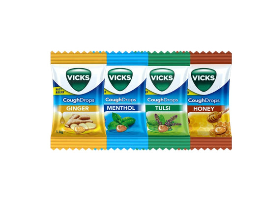Vicks Cough Assorted Drops Candy, 1.8g, 4 Piece