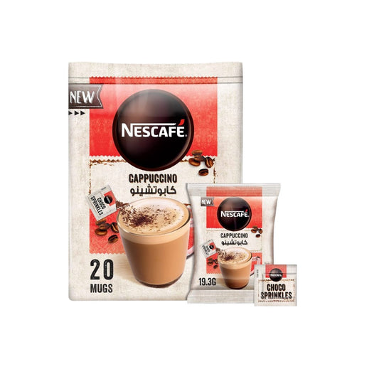 Nescafe Cappuccino Instant Coffee with Sprinkles, 20x19.3g