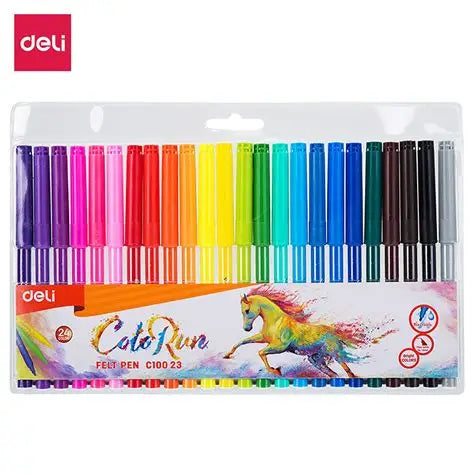 Deli Felt Pen 24Pcs Wc10324